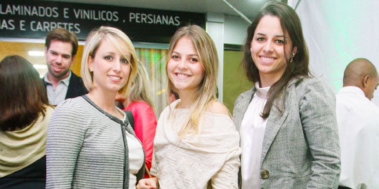 Elaine Queçada, Bruna Fonseca e Vanessa Maia no coquetel da nova loja Norbertu´s Interiores